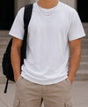 WHITE PLAIN OVERSIZED T-SHIRT