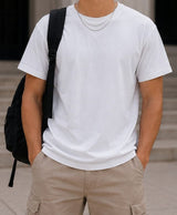 WHITE PLAIN OVERSIZED T-SHIRT