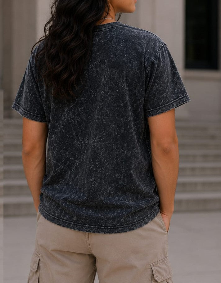 PLAIN BLACK ACID WASH