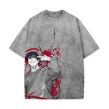 Not Zenin Acid Wash Anime Oversized T-Shirt