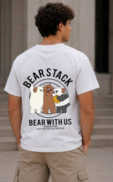 Bear Stack – Bear With Us Oversized Graphic T-Shirt