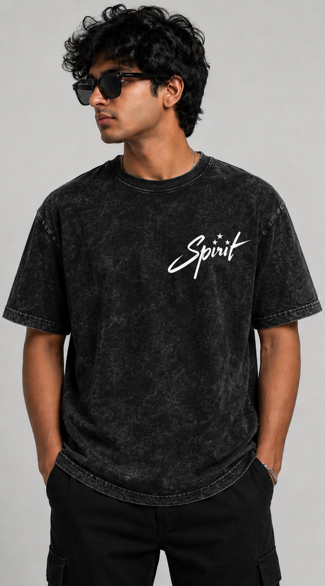 Spirit Oversized Acid Wash T-Shirt