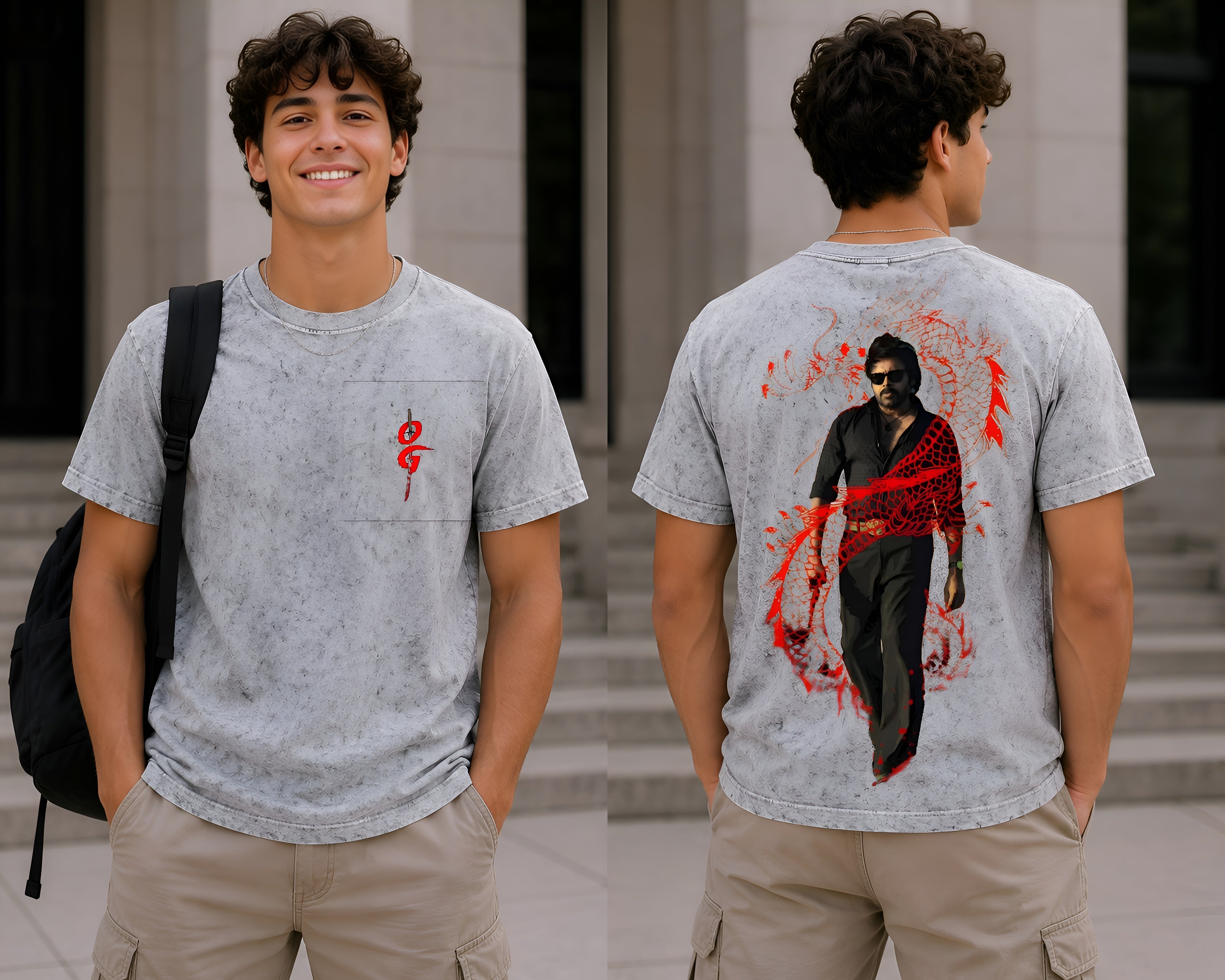OG – Pawan Kalyan Oversized Acid Wash T-Shirt