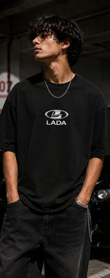 LADA CAR WITH ACID WASH T-SHIRT